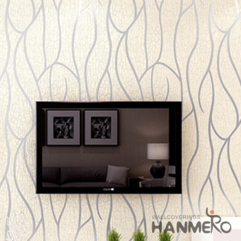 菡美洛现代简约3D立体条纹电视沙发背景墙无纺布壁纸不规则几何曲线墙纸