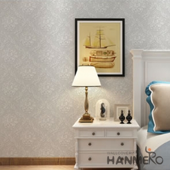 菡美洛欧式客厅壁纸3D立体温馨大马士革电视背景墙卧室婚房复古无纺布墙纸