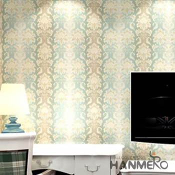 菡美洛欧式大马士革壁纸卧室客厅酒店电视背景墙3D立体浮雕压纹墙纸
