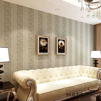 菡美洛现代简约欧式3d立体竖条纹咖色壁纸卧室客厅背景墙加厚无纺布墙纸