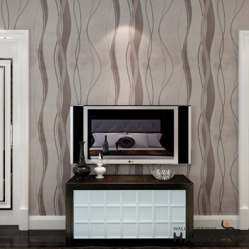菡美洛超纤无纺布曲线条纹壁纸现代简约客厅卧室电视背景墙