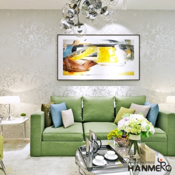 菡美洛3D奢华金色银色欧式莨苕叶壁纸高档卧室床头客厅KTV电视背景墙纸