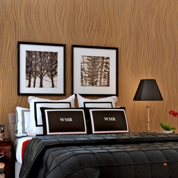 现代简约3D波浪线条影视墙纸烫金竖条纹曲线客厅卧室电视背景墙壁纸