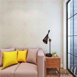 欧式现代风格PVC浅压纹粉色墙纸