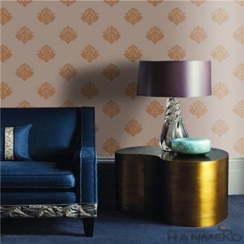 欧式现代风格PVC浅压纹棕色墙纸