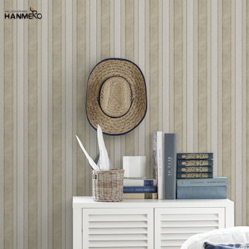 【Hanmero】现代北欧壁纸简约卧室客厅沙发电视墙纯纸竖条纹墙纸