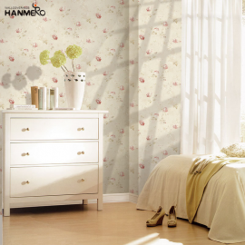 【Hanmero】清新田园纯纸墙纸温馨欧式卧室客厅电视背景墙壁纸