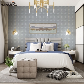 【Hanmero】现代简约几何图形波点墙纸无纺布客厅卧室电视背景墙