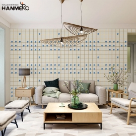 【Hanmero】中式现代客厅墙纸PVC简约竖条纹卧室背景墙壁纸