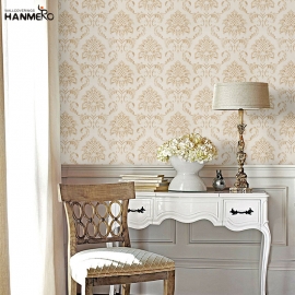 【Hanmero】欧式大马士革墙纸花纹无纺布墙纸客厅卧室装修壁纸